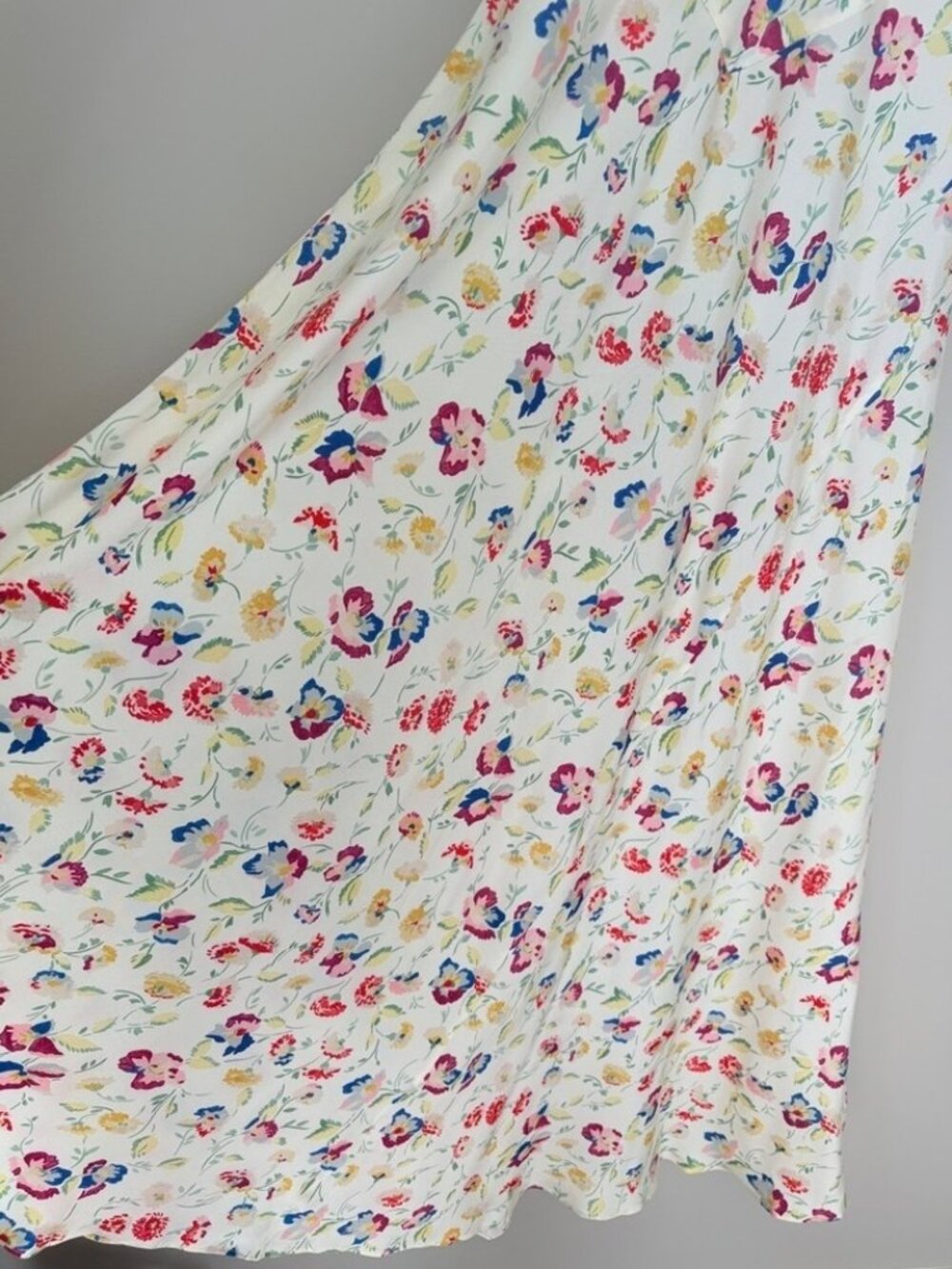 NEW DOEN Valerine SIlk Blend Dress Windswept Blooms Cream Floral | US XS - Picture 13 of 16